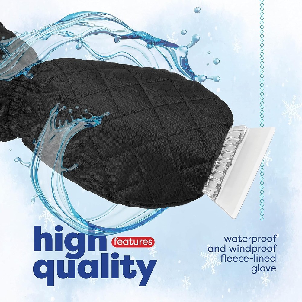 Ice Scraper with Glove, Windproof Snow Removal Tool