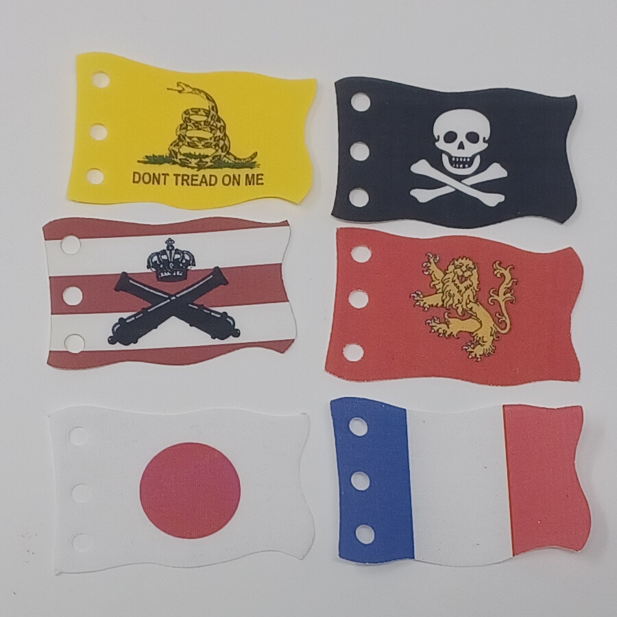 CapeMadness Printed Wavy Flags (1-Packs & 10-Packs)