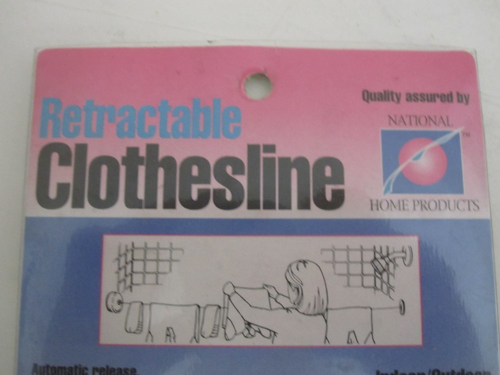 Retractable Clothesline Chrome 8 Ft NEW SEALED