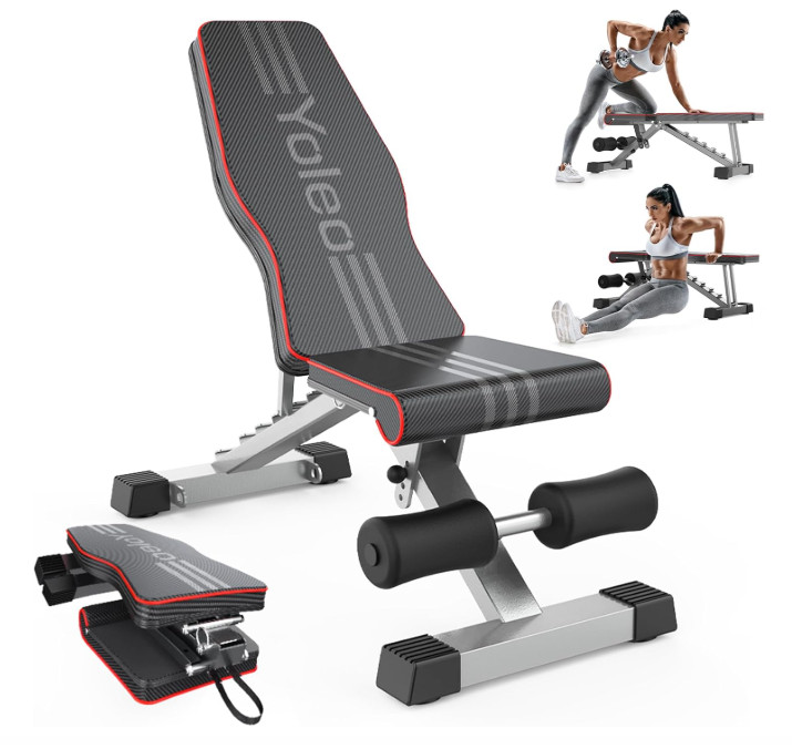 Foldable Adjustable Weight Bench for Full Body Workout