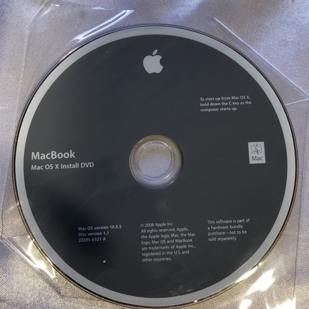 Apple iMac Macbook Mac OS X 10.5.5 Install DVD & Application Install DVD 2008