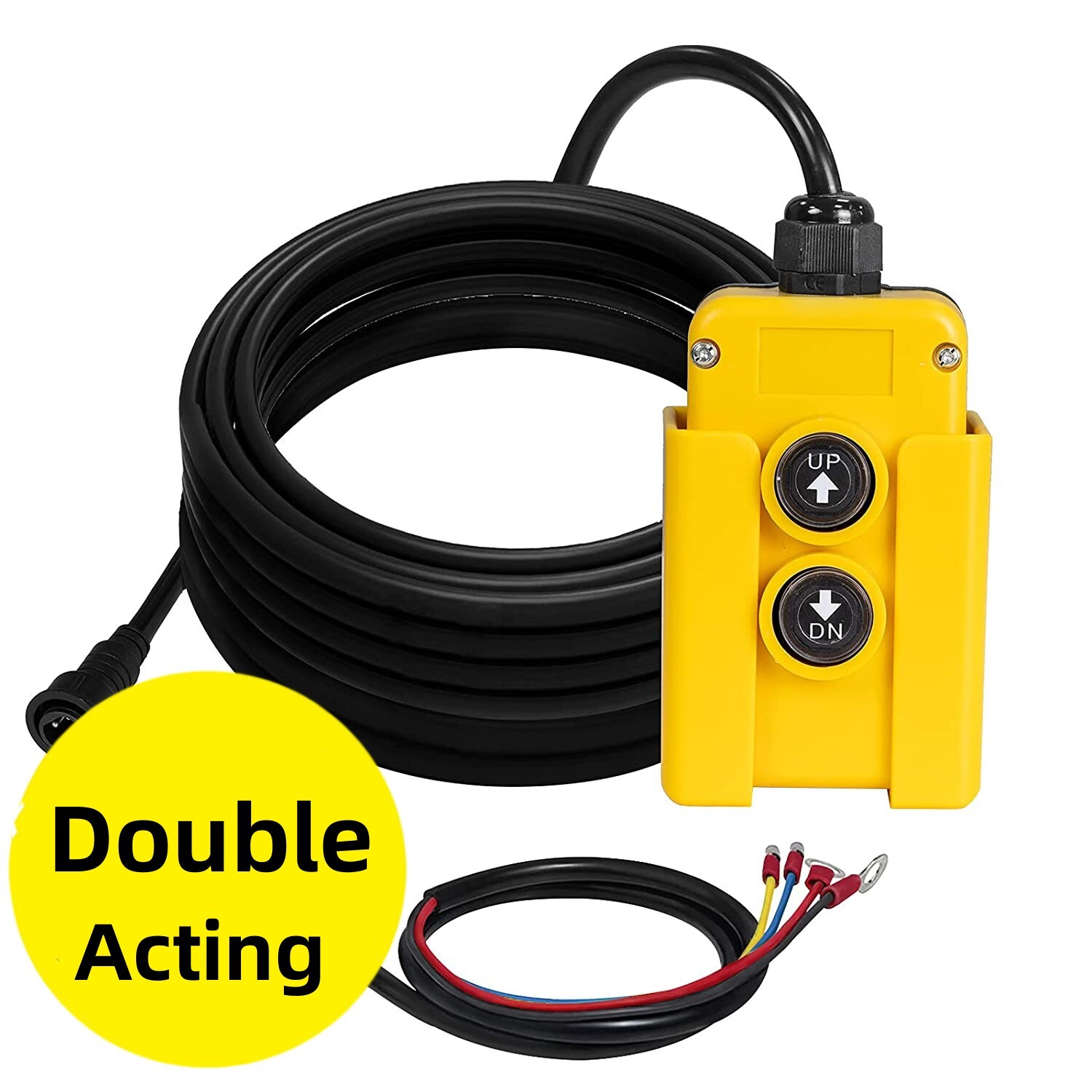 4 Wire Dump Trailer Remote Control Switch fits Double Acting Hydraulic Pump 15ft