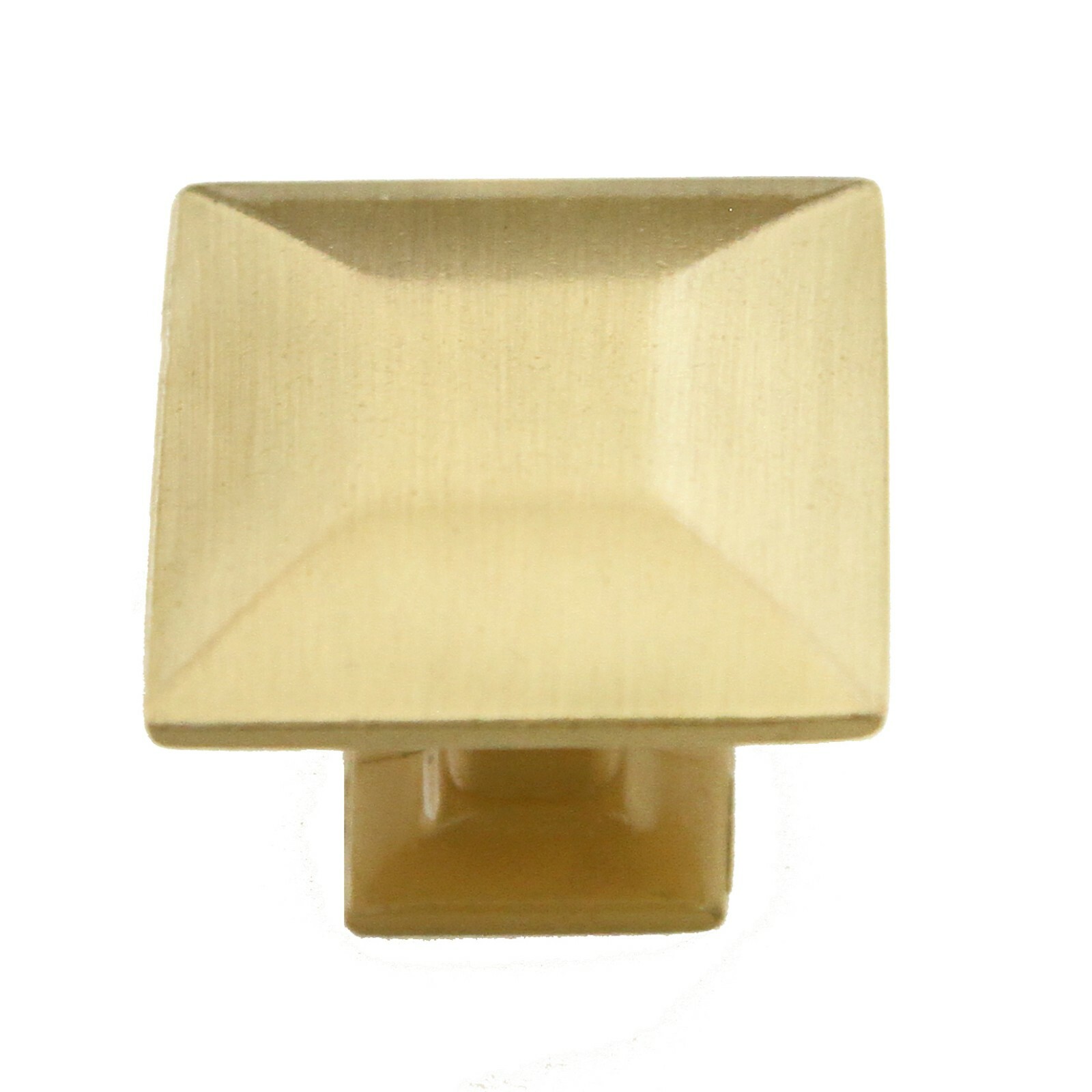 Satin Brass Cabinet Hardware Square 1.16" Modern Basic Knob Modern Gold Vibrant