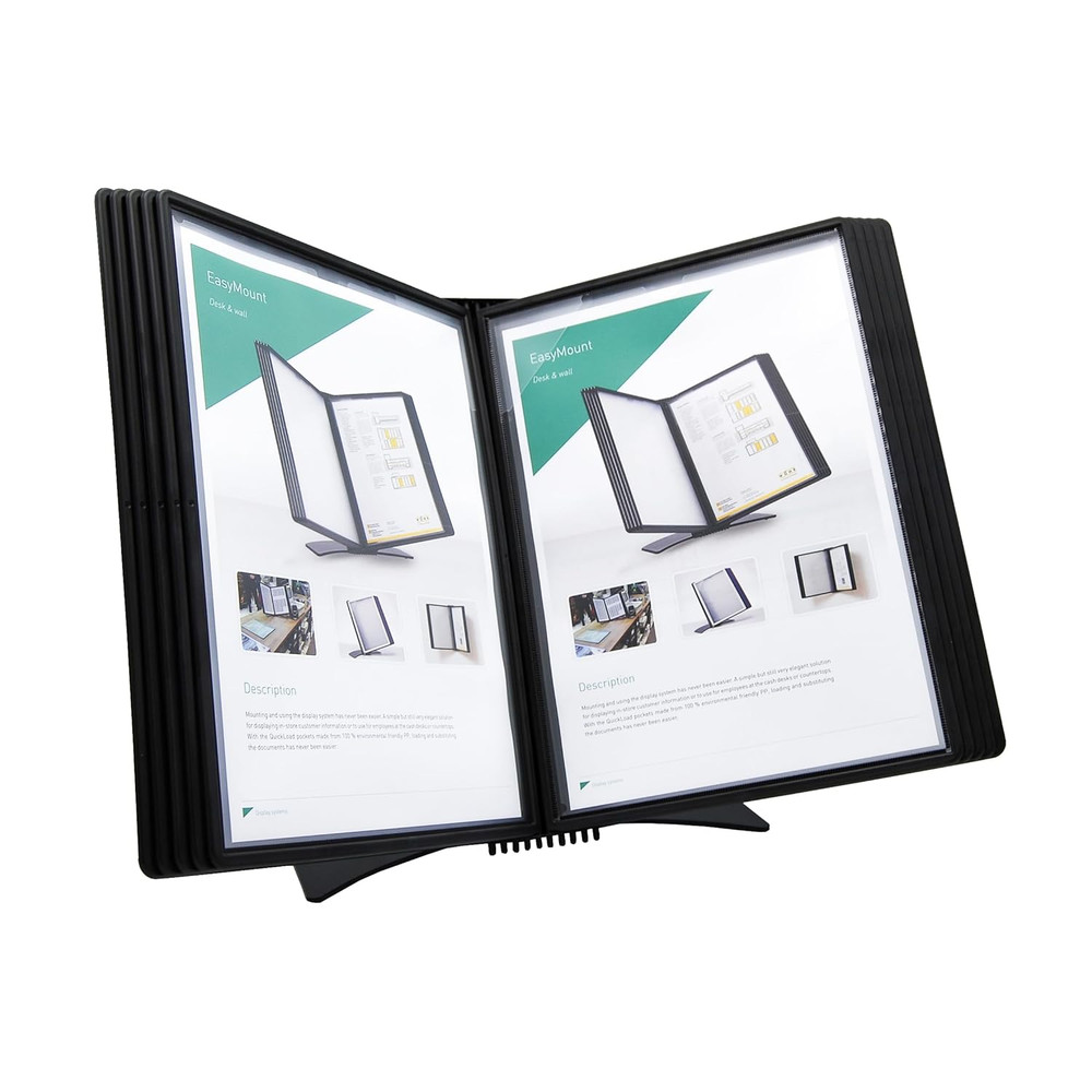 DJOIS Desktop Reference & Display System - Durable Metal Base & Polypropylene -