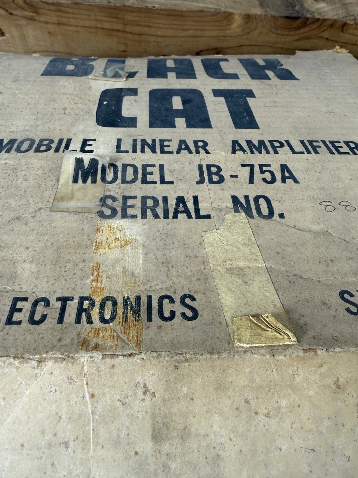 Vintage CB Amplifier WAWASEE ELECTRONICS BLACK CAT JB-75A UNTESTED Original Box