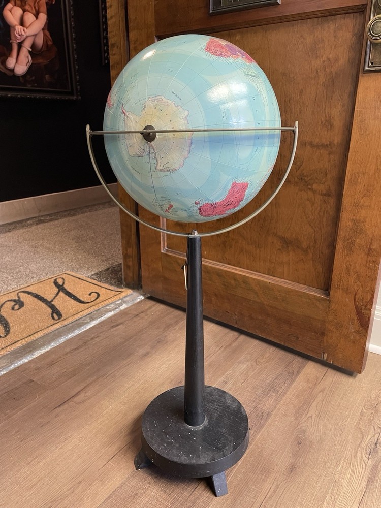 Vintage 1950's 12" Standing Replogle Stereo Relief Globe