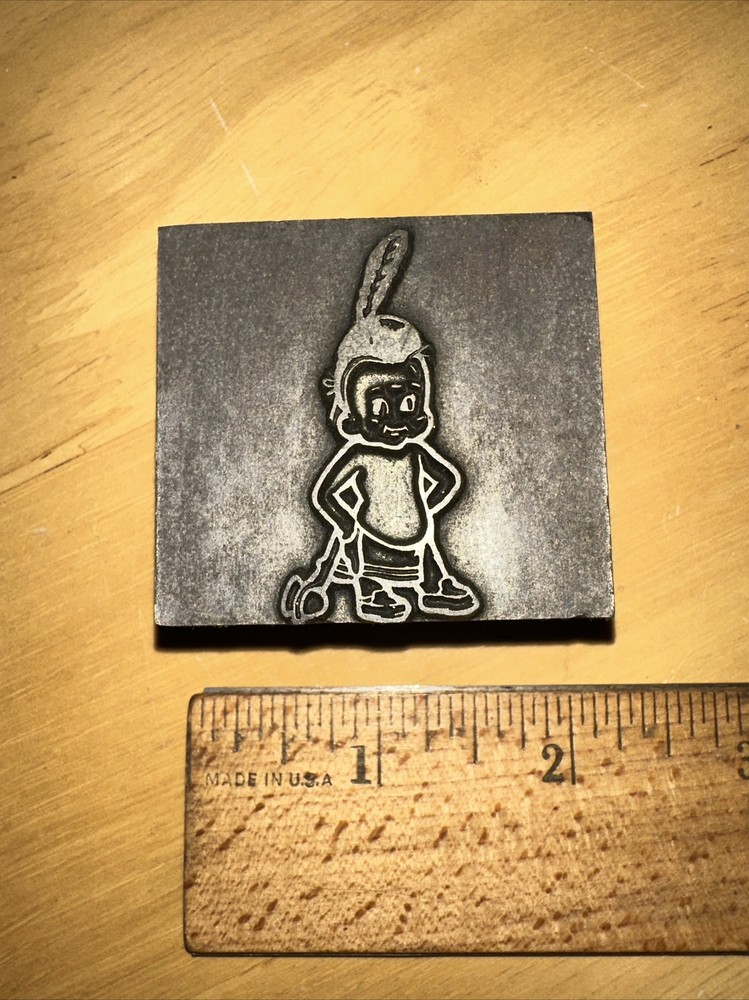Print Block “ Young Indian Boy “ Nice Image & Lines!