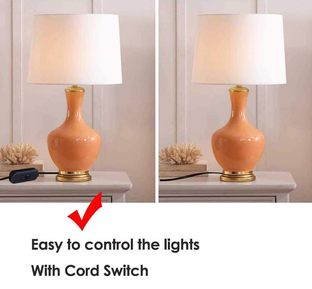 Inline Cord Switch, PLUSPOE 2-Pack On-Off DPST Control Lamp Switch for Bedroom