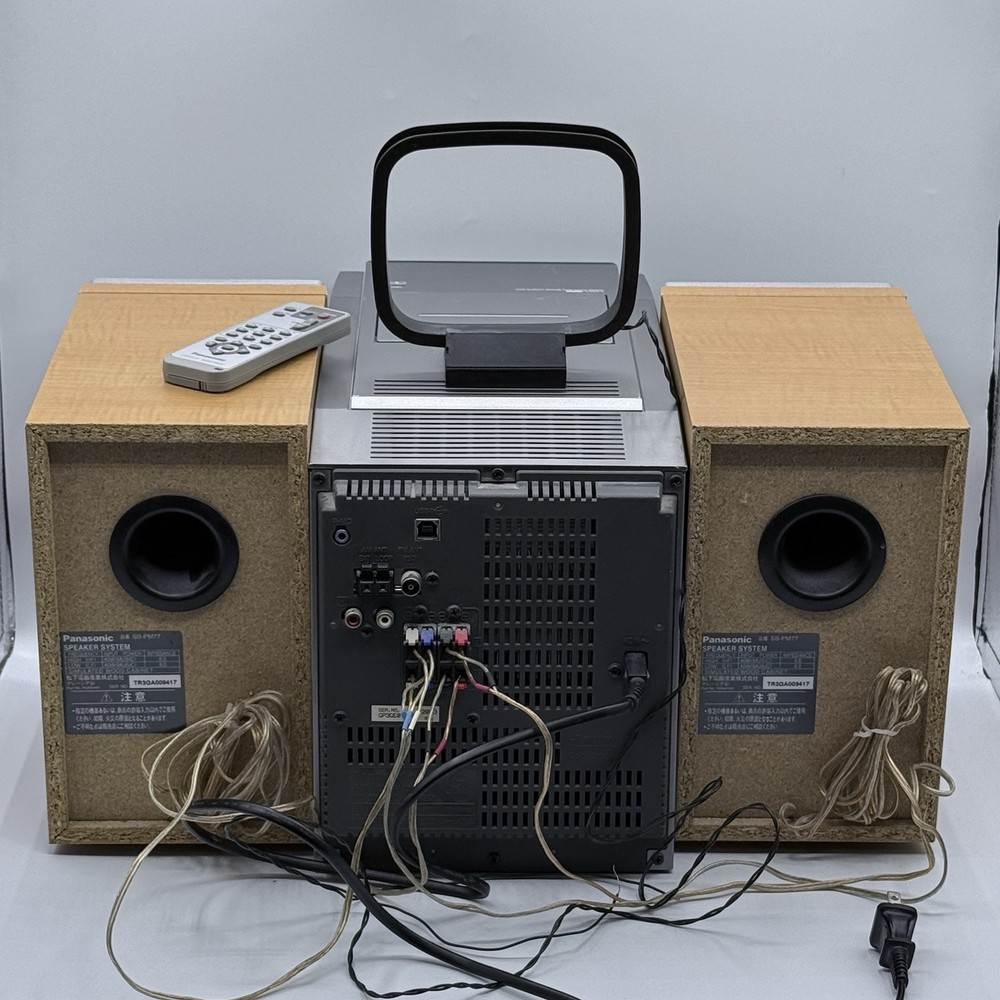 Panasonic SC-PM77MD CD MD Cassette Stereo Mini Disc System Remote FULLY TESTED