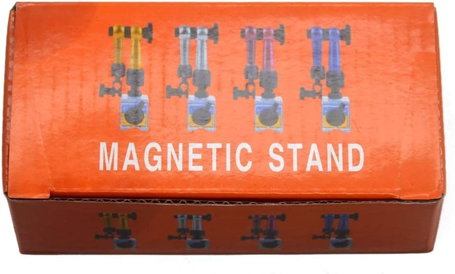 Versatile Red Magnetic Base Stand for Accurate Dial Testing - Easy Adjustment