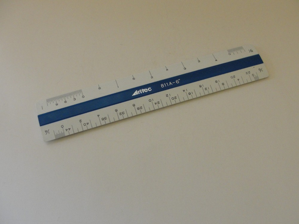 Vintage Arttec No. 811A 6" Plastic Drafting Ruler