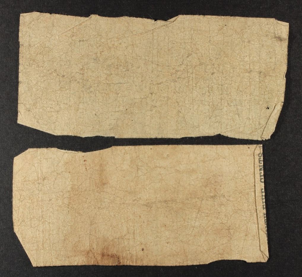 1862 25 CENTS THE COUNTY OF AUGUSTA STAUNTON, VIRGINIA OBSOLETE SCRIP - LOT of 2