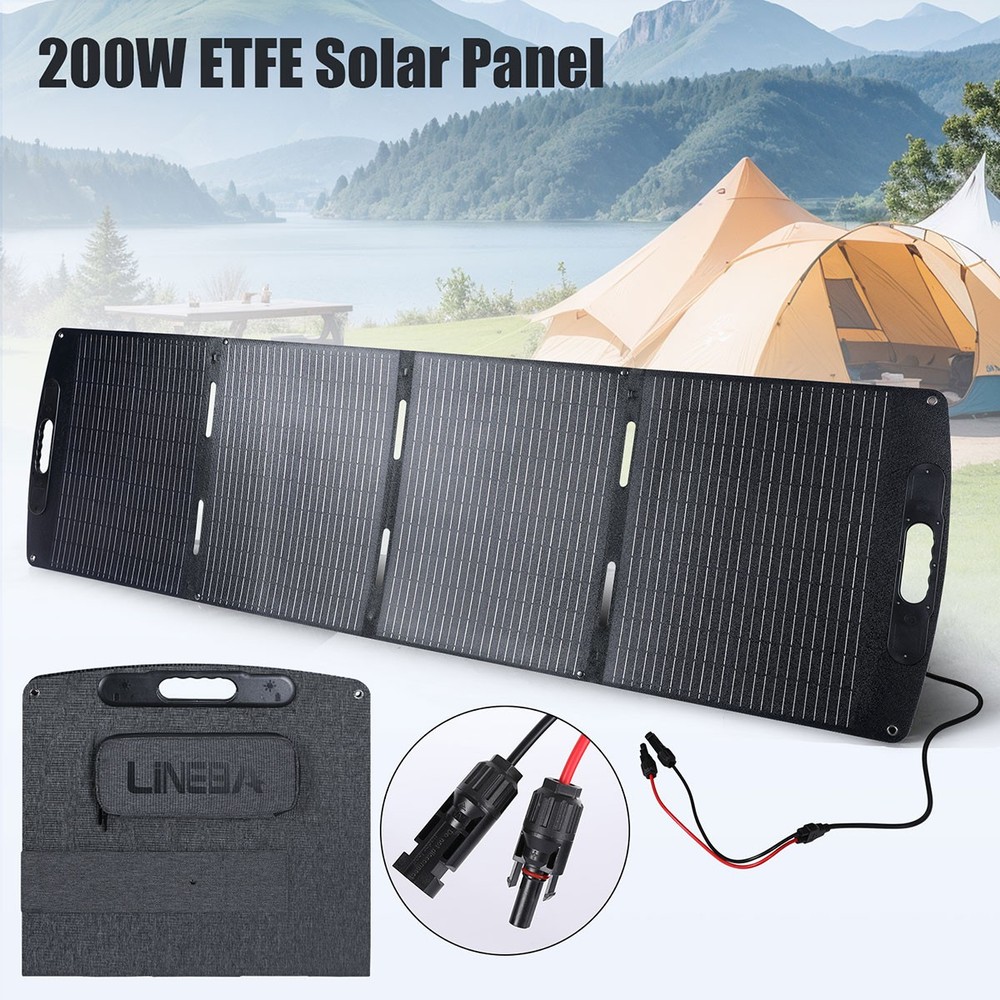 200W Foldable Solar Panel Self-supporting, Waterproof Smart Outdoor Solar Kit