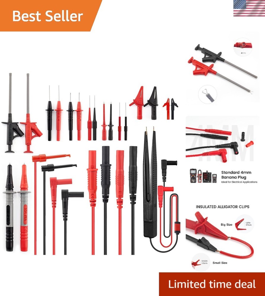 23-Piece Professional Multimeter Leads Kit: Sensitivity & Flexibility Assured