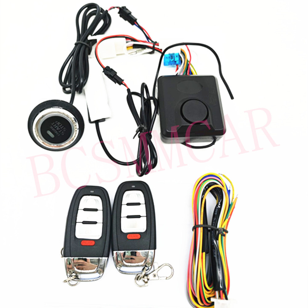 One-button Start Motorcycle Engine Ignition Switch Antitheft Alarm Keyless Entry