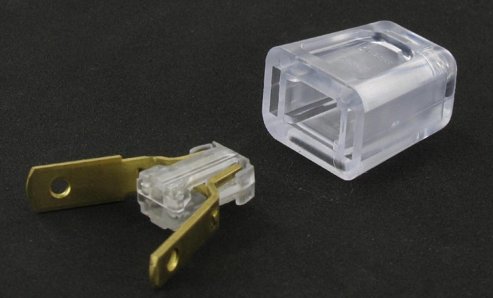CLEAR Quick-connect Plug Polarized for SPT-1 wire LAMP PART