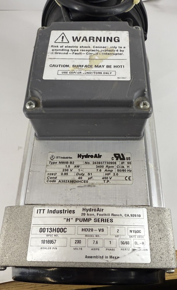 Kohler 1016957 Various Speed 230V Pump Assembly