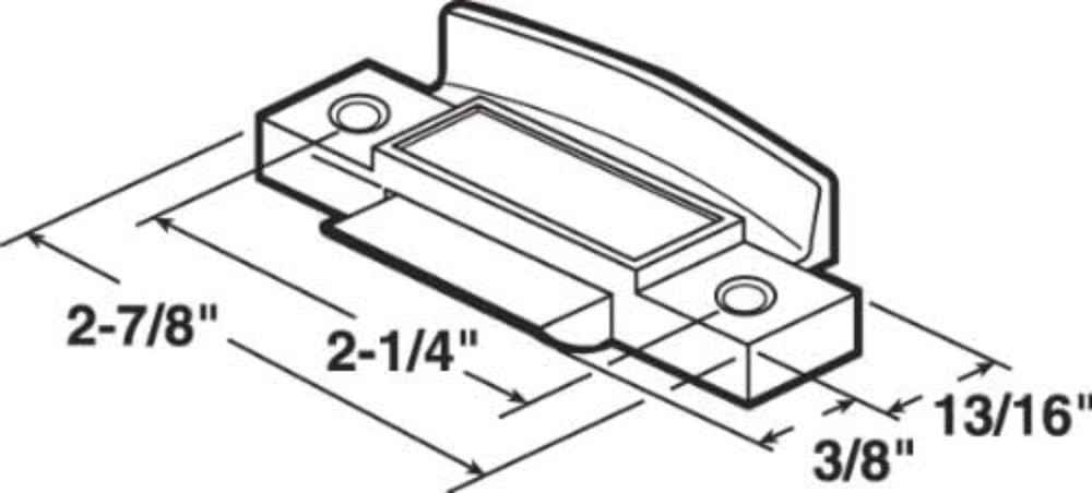 Heavy-Duty Diecast Spring-Loaded Sliding Window Latch & Pull - Black Finish