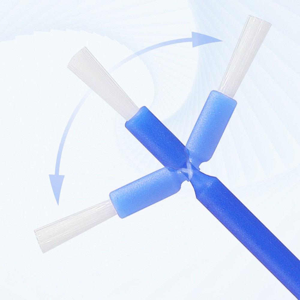 100 Pcs Dental Disposable Microbrush Single Micro Brush Blue Bendable Applicator