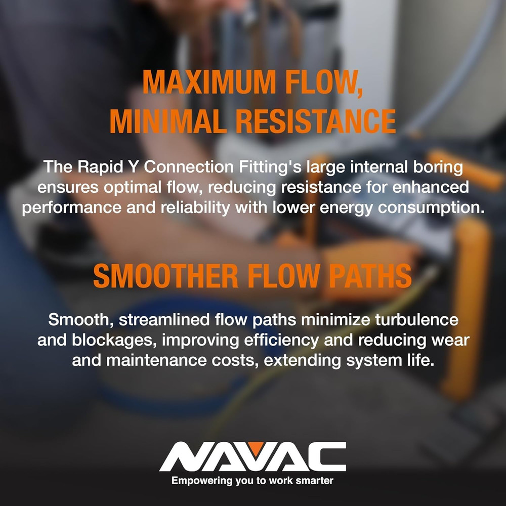 Rapid-Y Solid Brass 2-Way Splitter for Quick HVAC Evacuation & Recovery