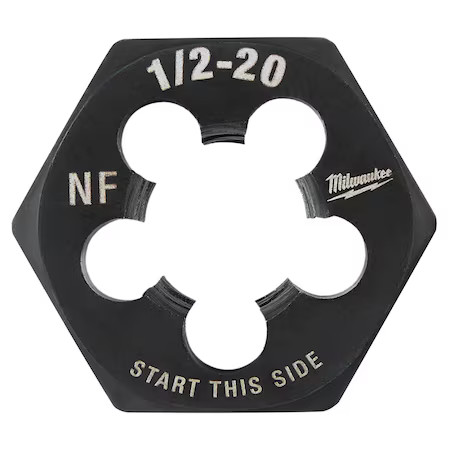 Milwaukee Tool 49-57-5362 Hex Threading Die, 1/2"-20, Unf