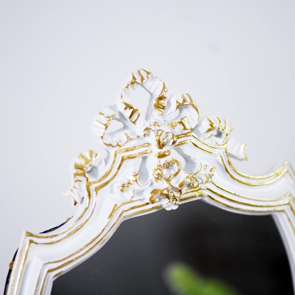 Resin Frame Decorative Wall Mirror Makeup Mirror Tabletop Mirrors, for Bedroo...