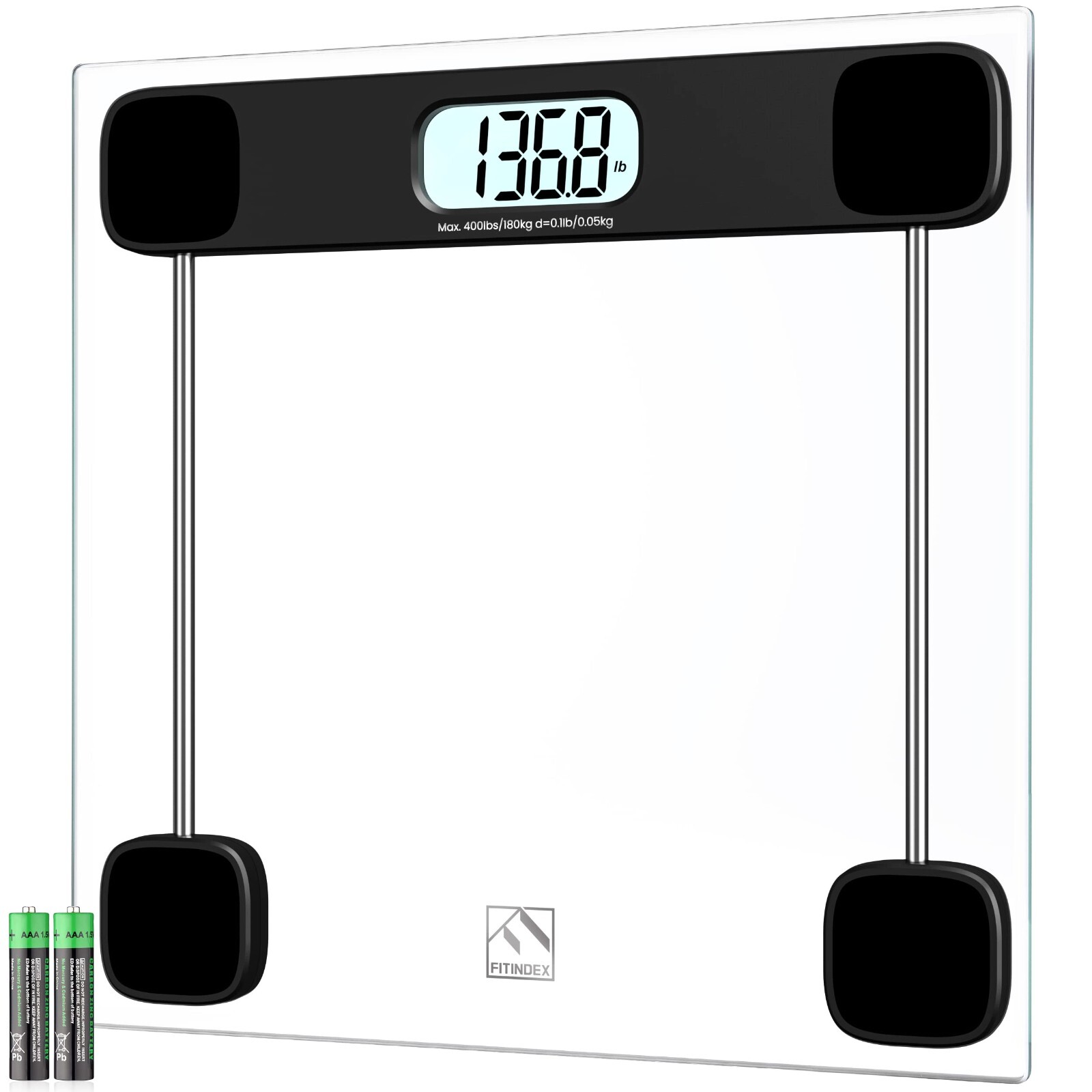 Body Weight Scale with Step-on Techology Bathroom Scale Highly Accurate 400lbs