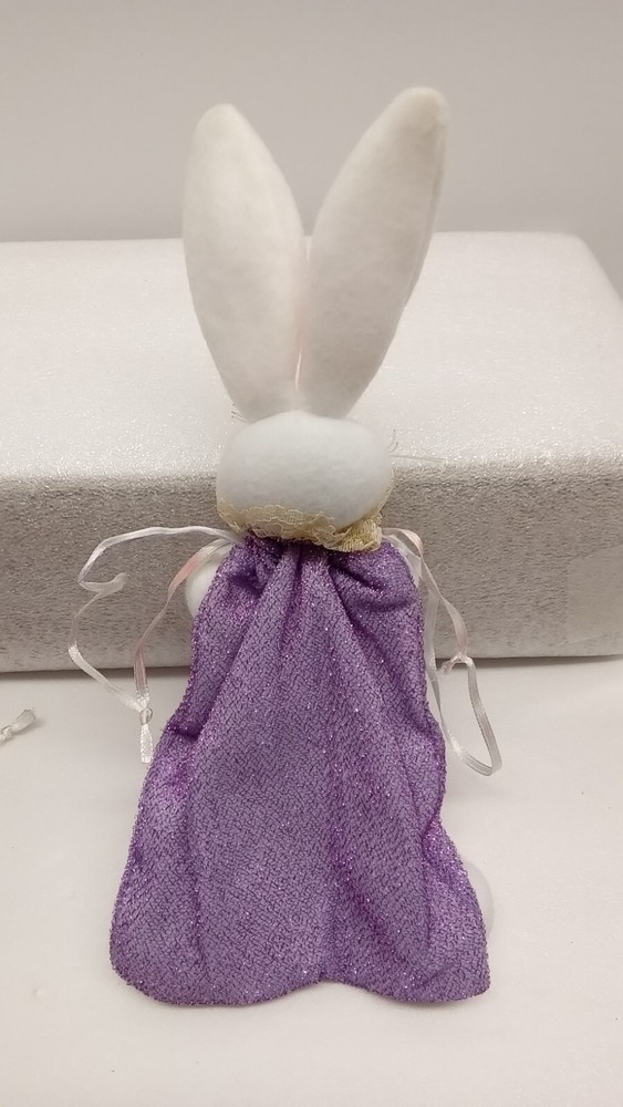 5 EASTER BUNNY MATERIAL BAGS TO FILL WITH CANDY OR EGGS