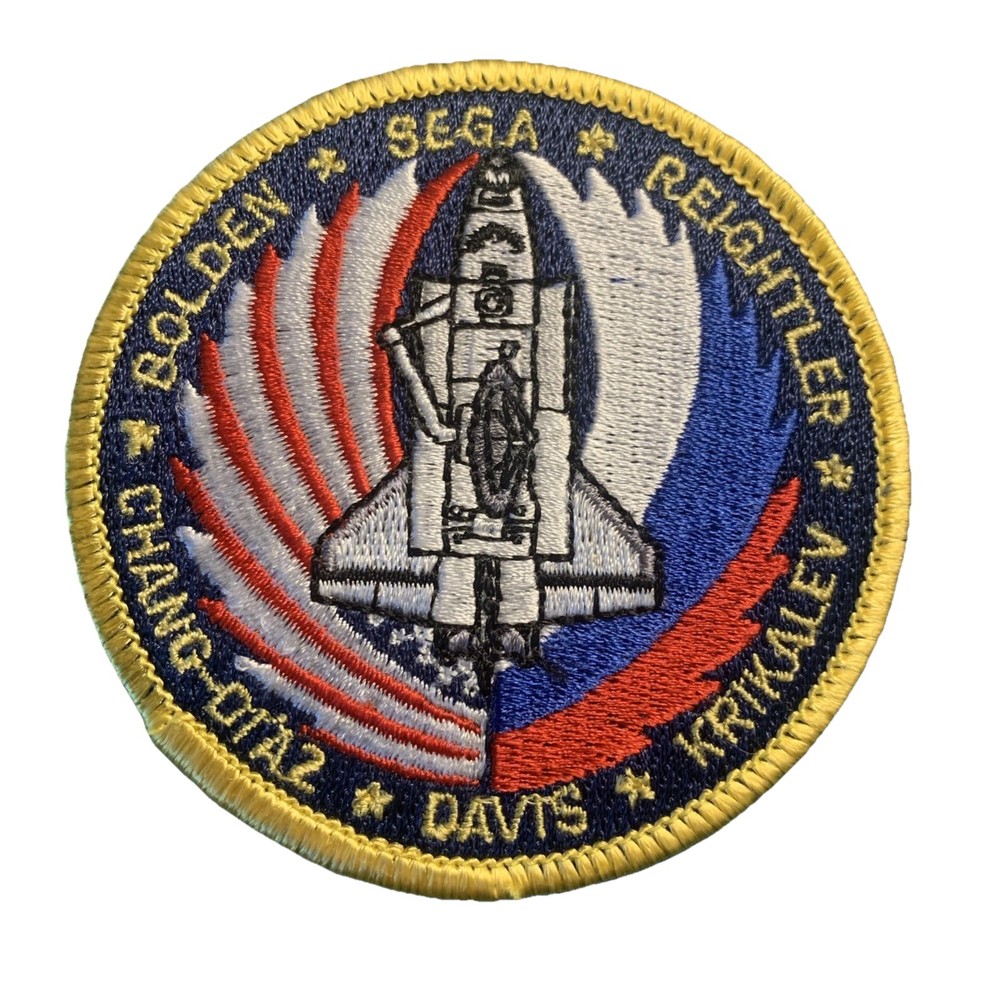 STS-60  MIR STS SHUTTLE PROGRAM DISCOVERY PATCH ALL NAMES IN RUSSIAN 6D