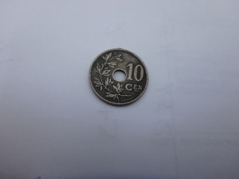 1920 BELGIUM COIN 10 CENTIMES