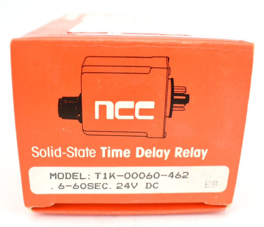 NCC T1K-60-462 Solid State On-Delay Timer 10-60 Sec DPDT 120VAC Panel Mount
