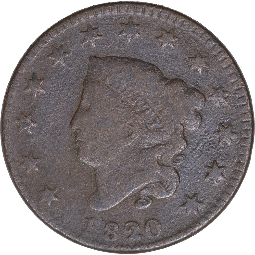 1820 Large Cent Sm. Date ~ VG