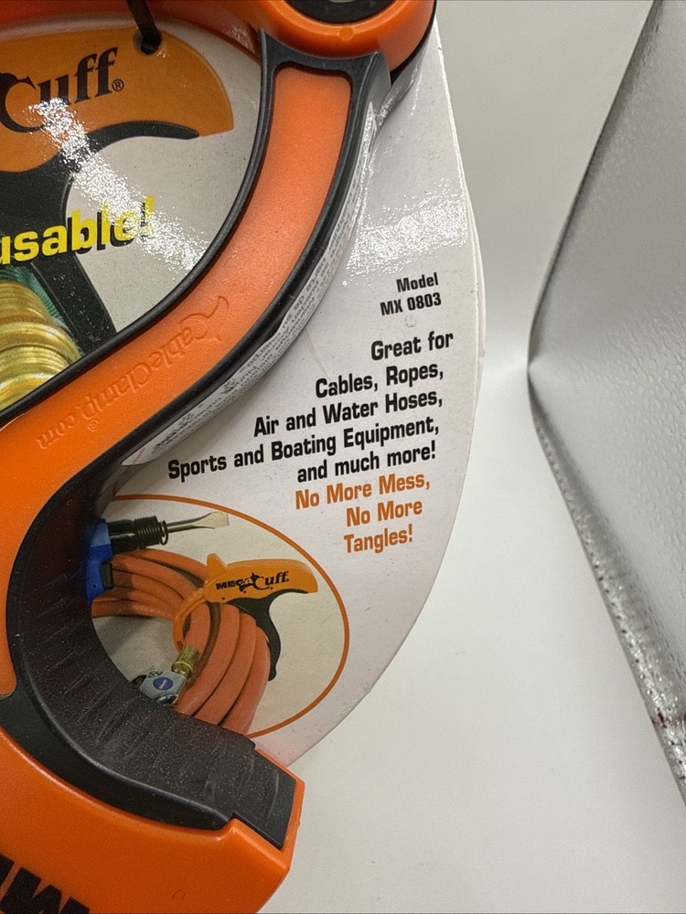 2 Cable Cuff Mega Cuff - Single Extra Large Reusable Serrated Cable Organizer.