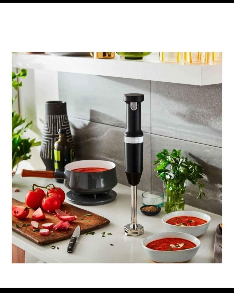 KitchenAid Cordless Variable Speed Hand Blender - Matte Black New