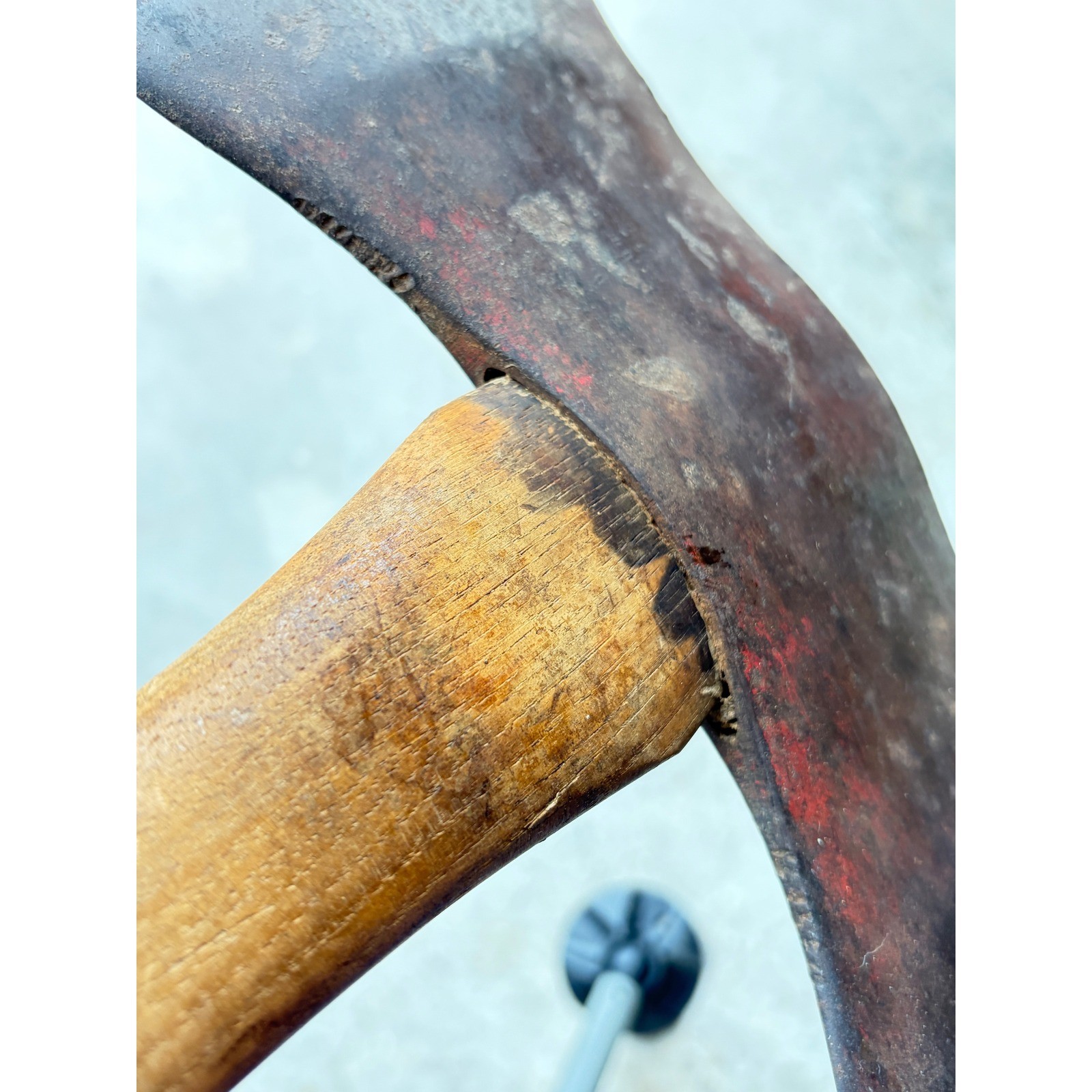 Vintage Double Bit Axe Head on Handle 1940s-60s Logging Tool Needs Re-Wedge