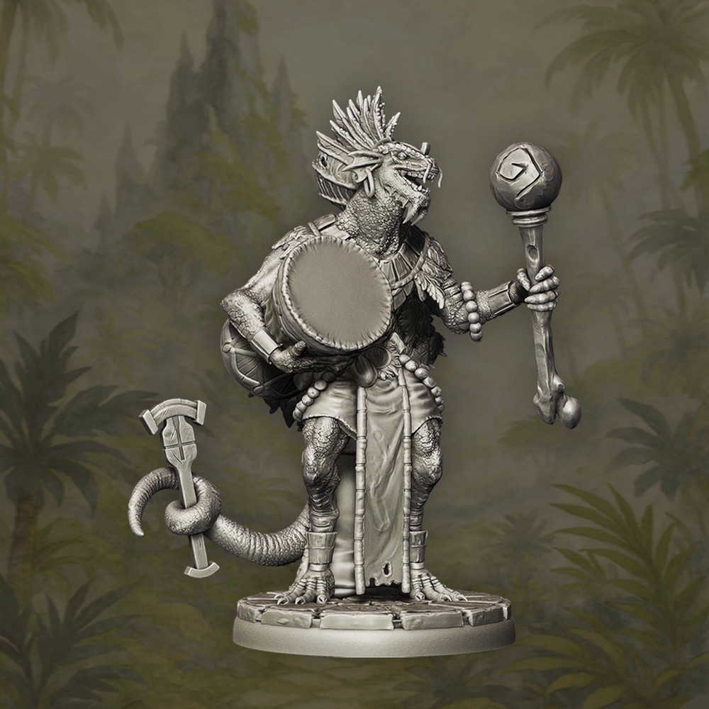 Lizardman Command Group 28mm fantasy