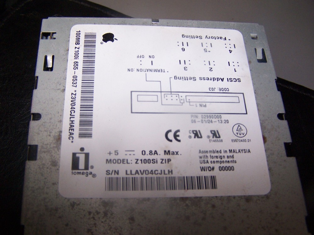 Apple Macintosh ZIP 100 Internal ATAPI IDE Drive Model Z100ATAPI