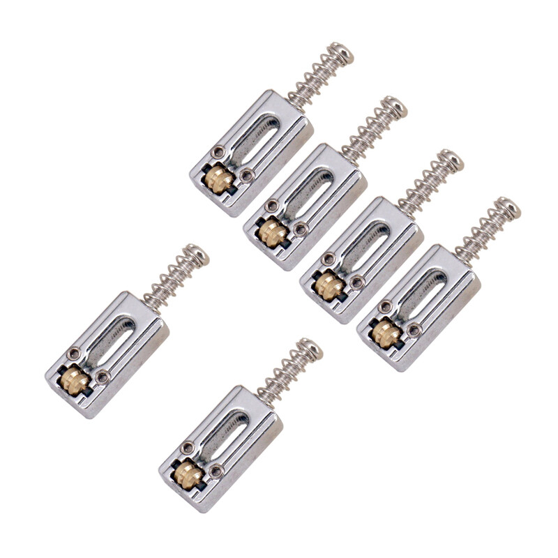 6Pack Upgrade Metal Roller Guitar Saddle Bridge String Saddles For E-Guitar E