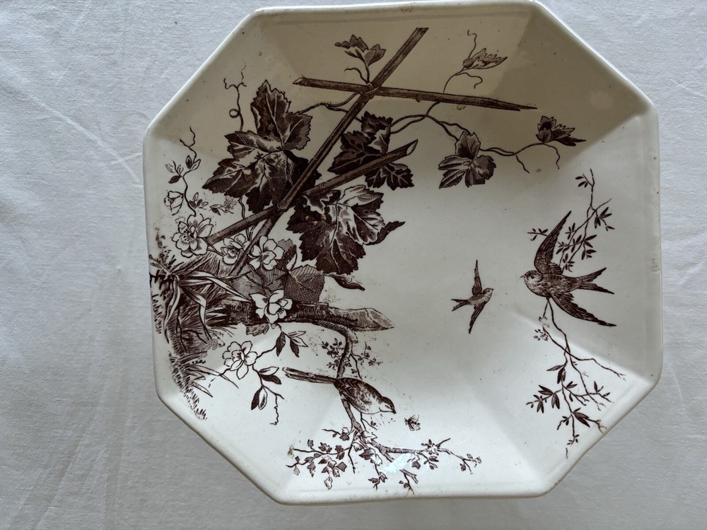 Vintage Alcock Transferware Compote Or Dessert Stand
