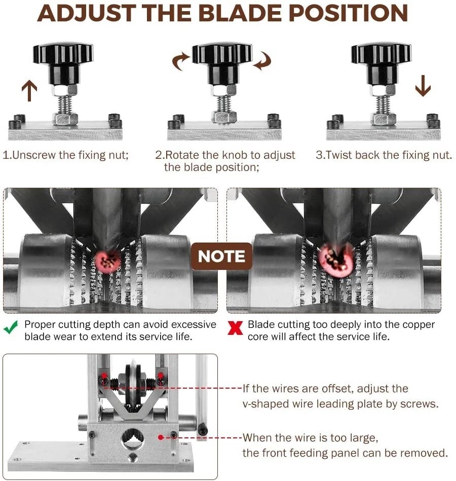 Manual Cable Wire Stripping Machine Scrap Copper Cable Peeling Recycle Tool