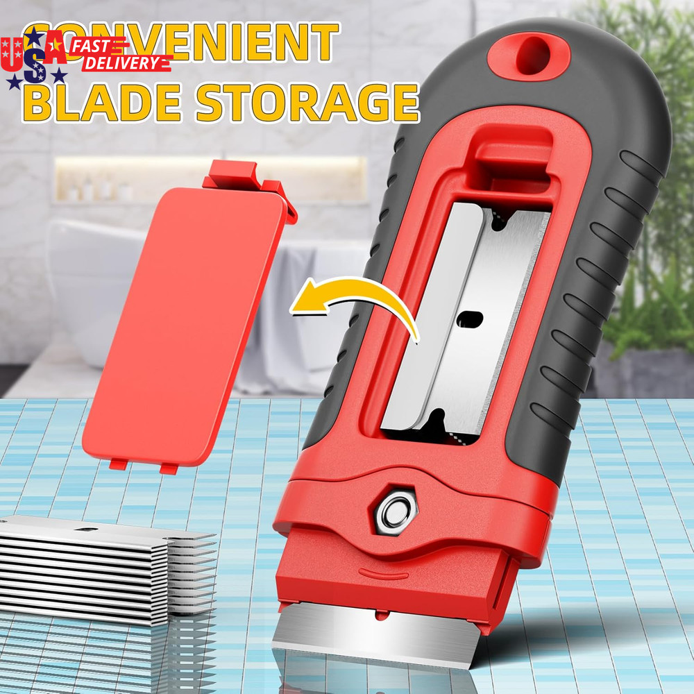 2 Pack Razor Blade Scraper with 30 Pcs Blades - Scraper Tool - Scraper for Clean