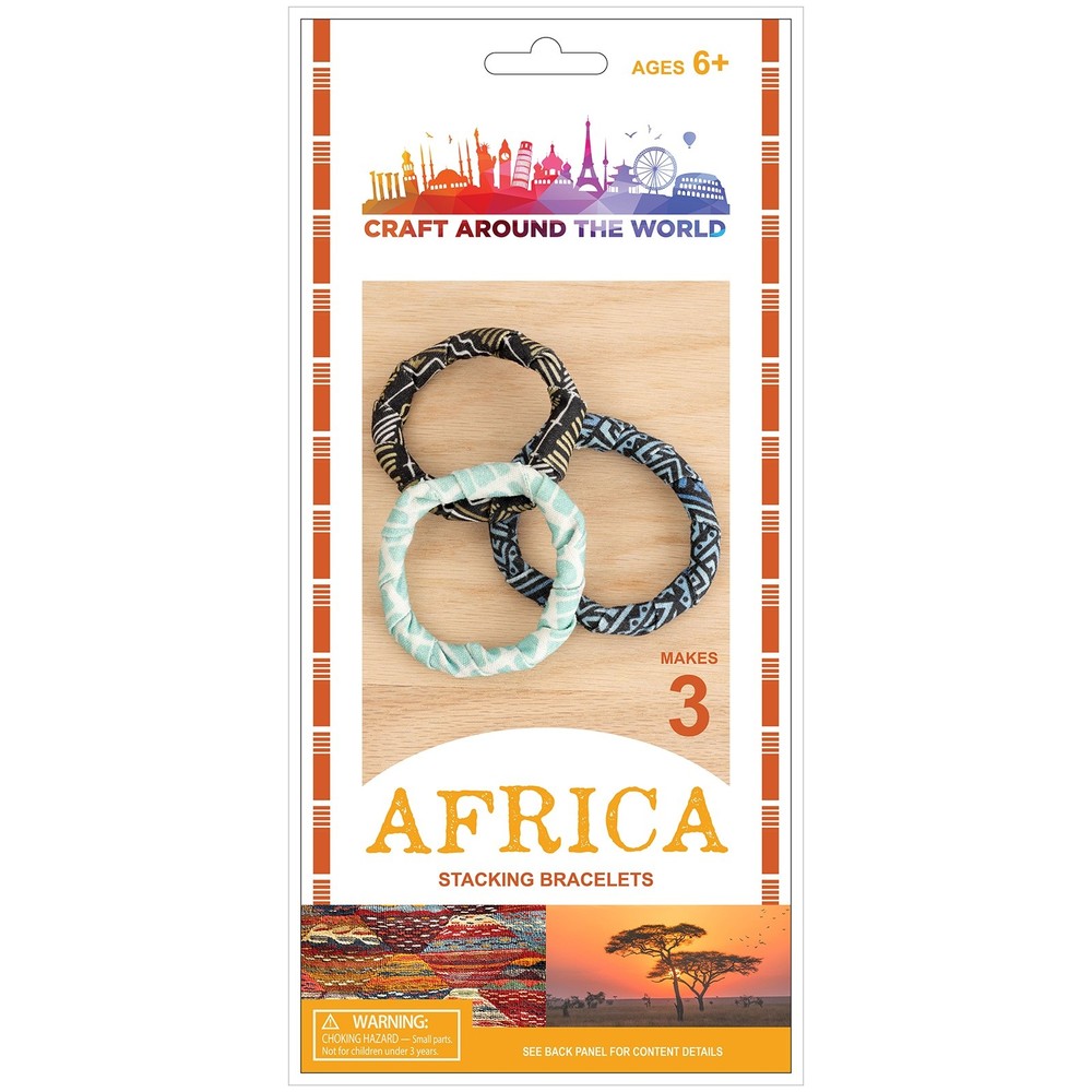 Craft Around The World African Stacking Bracelets-Makes 3 - 3 Pack