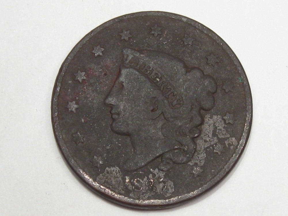 1837 US Coronet Head Large Cent Coin.  #23