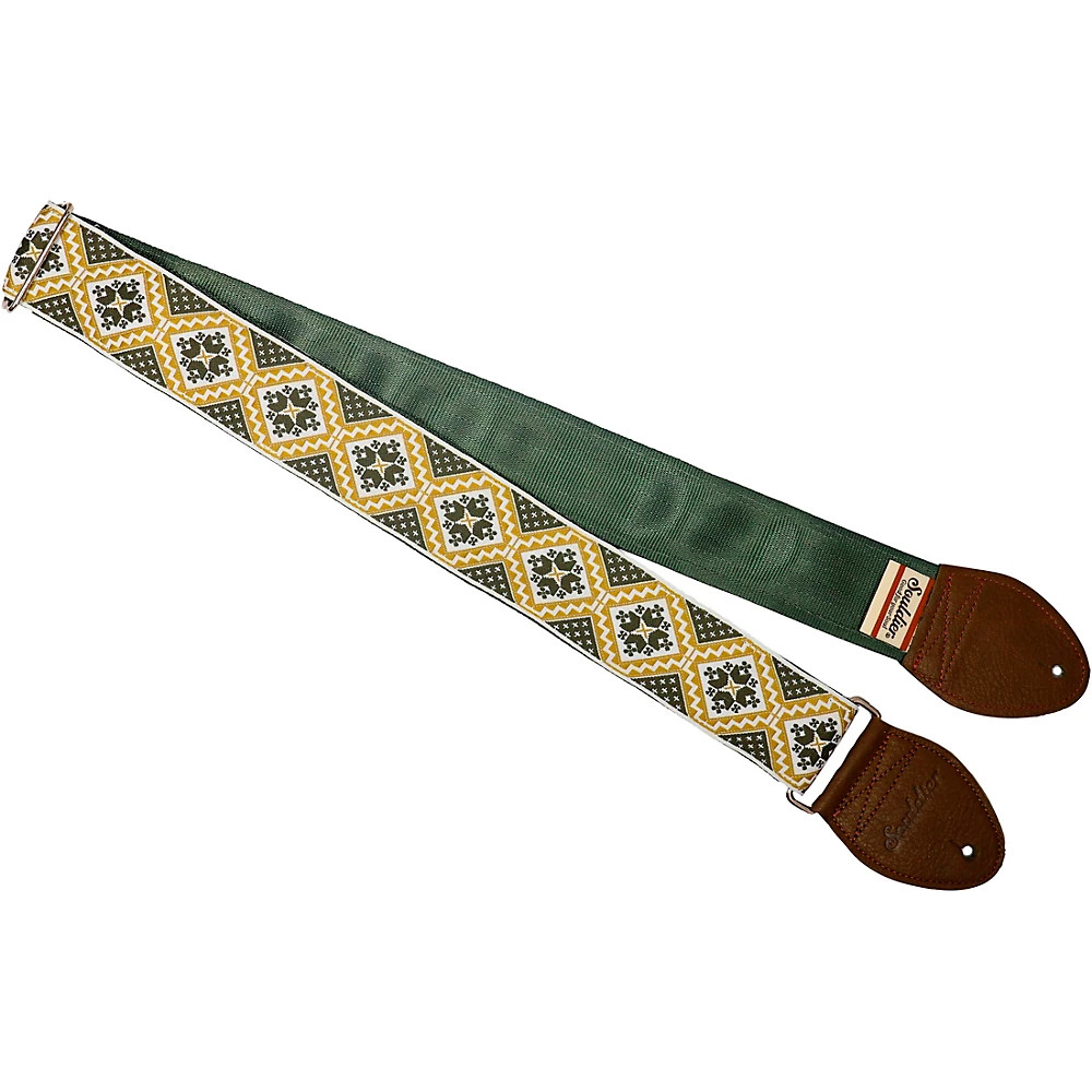 Souldier Rustic Diamond Guitar Strap Green 2 in.