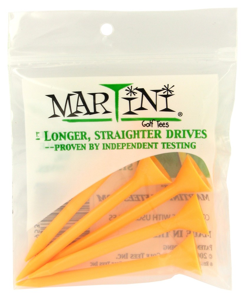 Martini Golf 3 1/4 Orange Orange Golf Tees