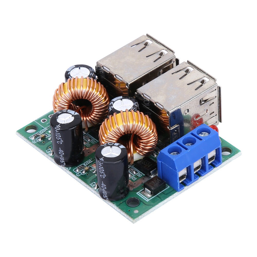 7-40V To 5V 3A 4 USB Interface Car Charger Module Step Down Board♡