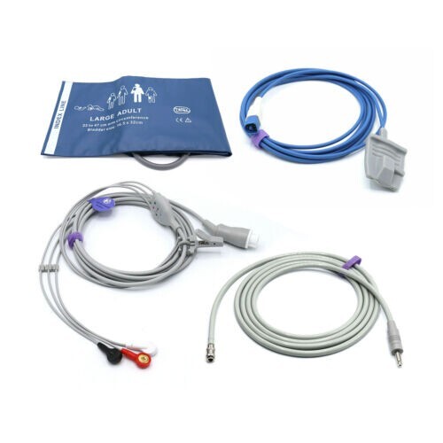 Philips MP2 Accessories Kit Bundle - Cuff, Hose, SpO2, ECG - Same Day Shipping