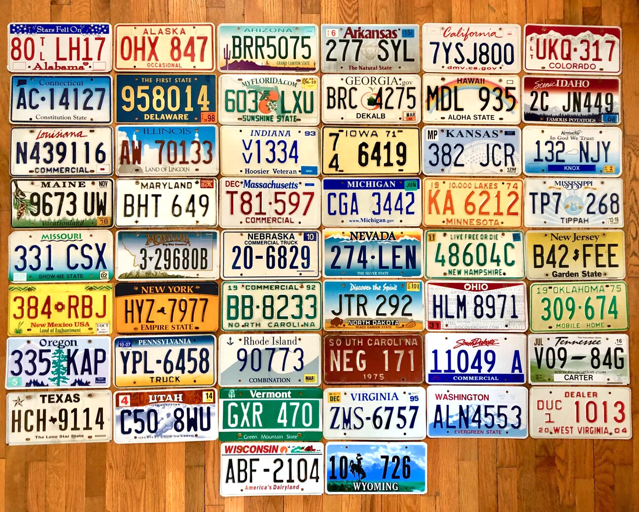 Complete 50 State License Plate Collection in Good Condition