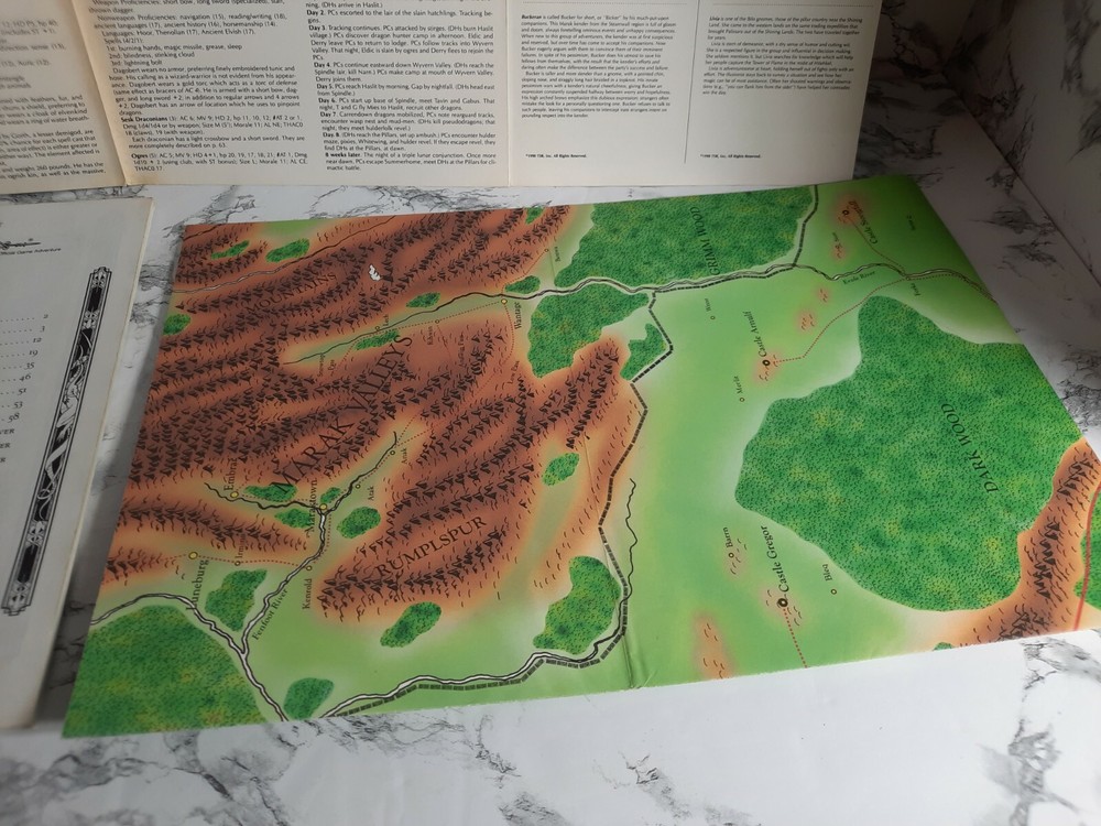 AD&D Dragon Dawn with Map Adventure Module - Dragonlance
