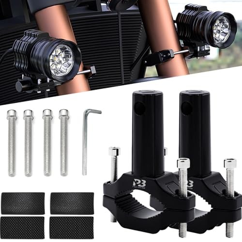 Universal Motorcycle Light Mounts - 2PCS Headlight, UTV Whip, Front Fork Lamp